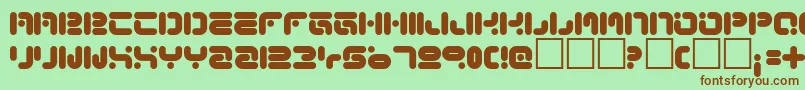Funknus-fontti – ruskeat fontit vihreällä taustalla