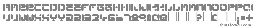 Funknus-fontti – harmaat kirjasimet valkoisella taustalla