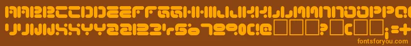 Funknus Font – Orange Fonts on Brown Background
