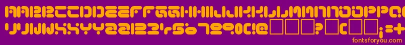 Funknus Font – Orange Fonts on Purple Background