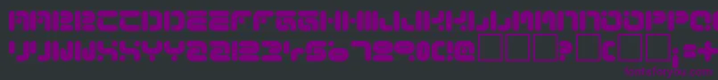 Funknus-Schriftart – Violette Schriften auf schwarzem Hintergrund