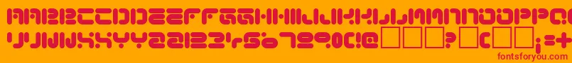 Шрифт Funknus – красные шрифты на оранжевом фоне