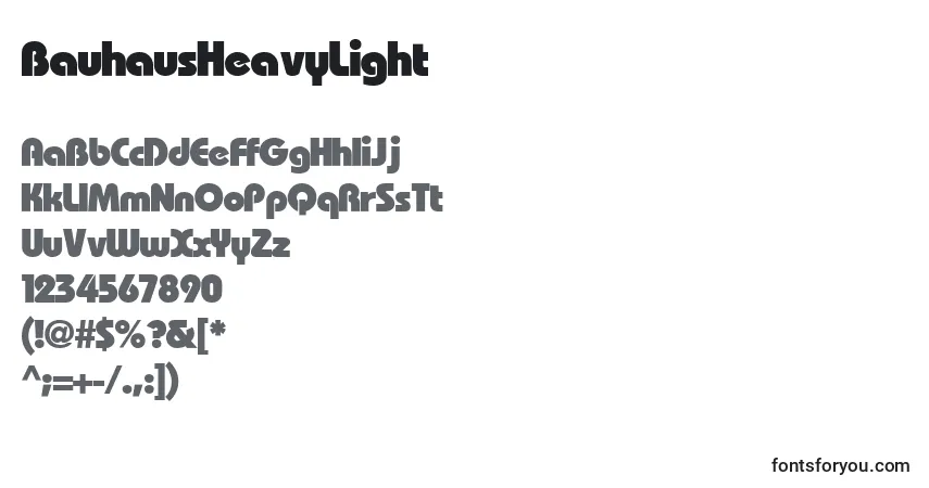 BauhausHeavyLight Font – alphabet, numbers, special characters