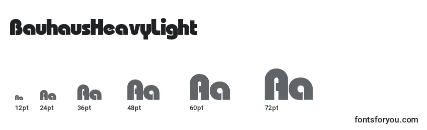 BauhausHeavyLight Font Sizes