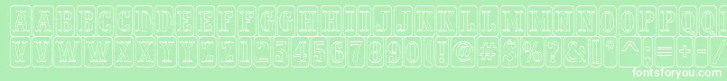 PresentumnrcmdcotlRegular Font – White Fonts on Green Background