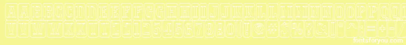 PresentumnrcmdcotlRegular Font – White Fonts on Yellow Background