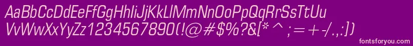 EuropecondensedcItalic Font – Pink Fonts on Purple Background
