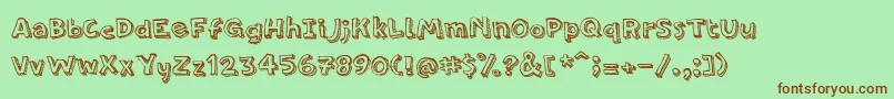 PfamateurLineshadow Font – Brown Fonts on Green Background