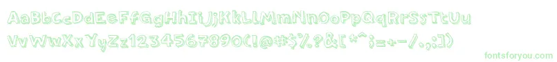 PfamateurLineshadow Font – Green Fonts on White Background