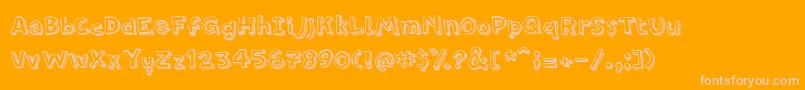 PfamateurLineshadow Font – Pink Fonts on Orange Background