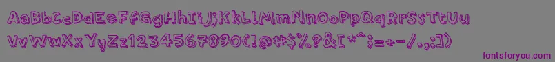 PfamateurLineshadow Font – Purple Fonts on Gray Background