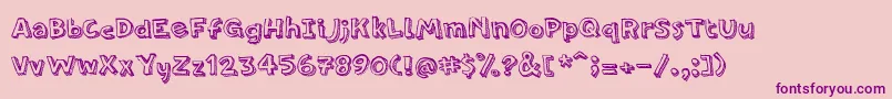 PfamateurLineshadow Font – Purple Fonts on Pink Background