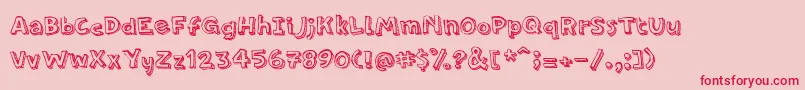 PfamateurLineshadow Font – Red Fonts on Pink Background