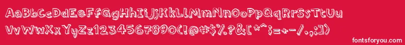 PfamateurLineshadow Font – White Fonts on Red Background