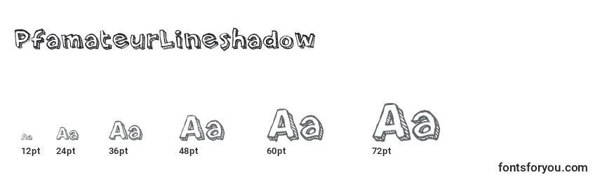 Größen der Schriftart PfamateurLineshadow