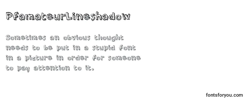 Review of the PfamateurLineshadow Font