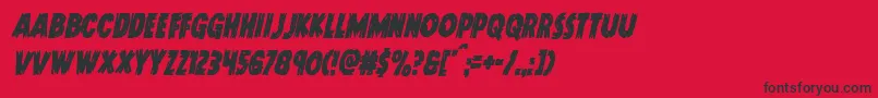 Doktermonstrocondital Font – Black Fonts on Red Background