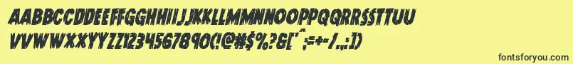 Doktermonstrocondital Font – Black Fonts on Yellow Background