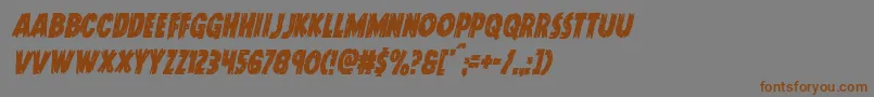 Doktermonstrocondital Font – Brown Fonts on Gray Background
