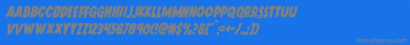 Doktermonstrocondital Font – Gray Fonts on Blue Background