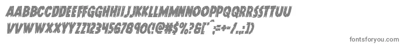 フォントDoktermonstrocondital – 白い背景に灰色の文字