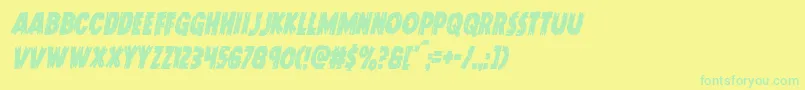 Doktermonstrocondital Font – Green Fonts on Yellow Background