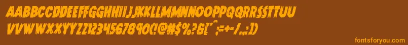 Doktermonstrocondital Font – Orange Fonts on Brown Background