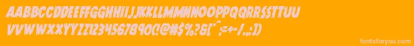 Doktermonstrocondital Font – Pink Fonts on Orange Background