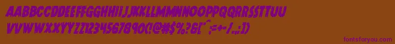 Doktermonstrocondital Font – Purple Fonts on Brown Background