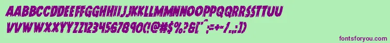 Doktermonstrocondital Font – Purple Fonts on Green Background