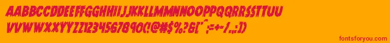 Doktermonstrocondital Font – Red Fonts on Orange Background