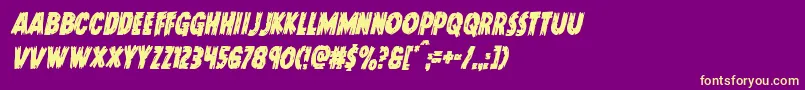 Doktermonstrocondital Font – Yellow Fonts on Purple Background