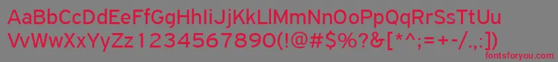 PfhighwaysansproRegular Font – Red Fonts on Gray Background