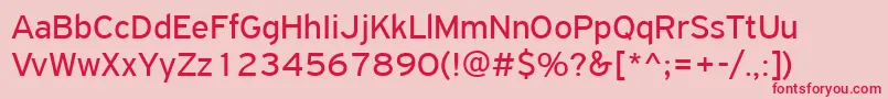 PfhighwaysansproRegular Font – Red Fonts on Pink Background
