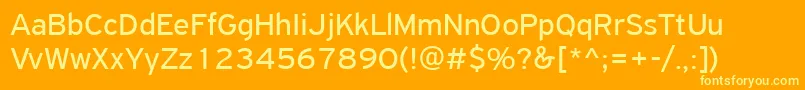 fuente PfhighwaysansproRegular – Fuentes Amarillas Sobre Fondo Naranja