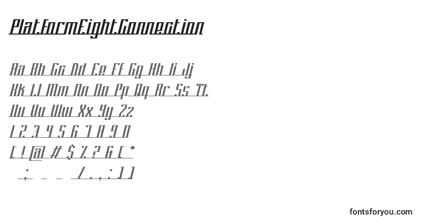 PlatformEightConnectionフォント–アルファベット、数字、特殊文字