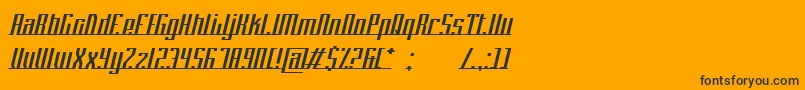 PlatformEightConnection Font – Black Fonts on Orange Background