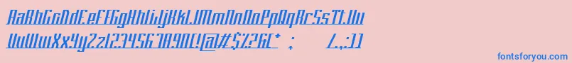 PlatformEightConnection Font – Blue Fonts on Pink Background