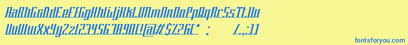 PlatformEightConnection Font – Blue Fonts on Yellow Background