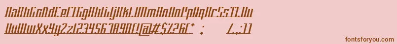 PlatformEightConnection Font – Brown Fonts on Pink Background