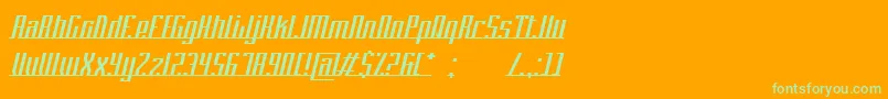 PlatformEightConnection Font – Green Fonts on Orange Background