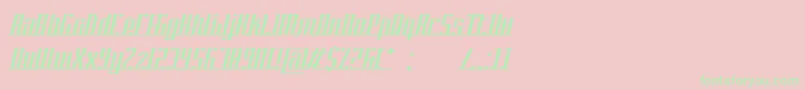 PlatformEightConnection Font – Green Fonts on Pink Background