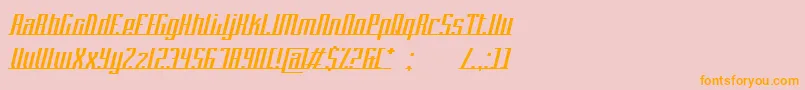 PlatformEightConnection Font – Orange Fonts on Pink Background
