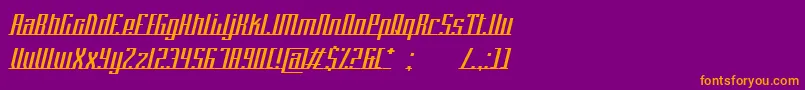 PlatformEightConnection Font – Orange Fonts on Purple Background