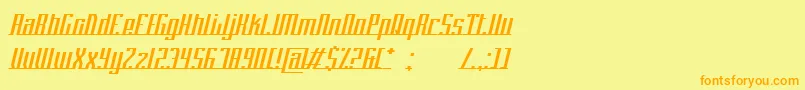 PlatformEightConnection Font – Orange Fonts on Yellow Background