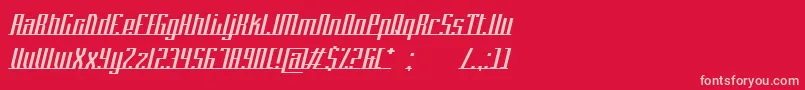 PlatformEightConnection Font – Pink Fonts on Red Background