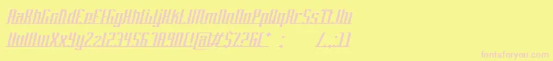 PlatformEightConnection Font – Pink Fonts on Yellow Background