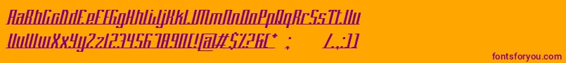 PlatformEightConnection Font – Purple Fonts on Orange Background