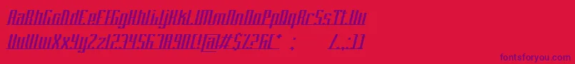 PlatformEightConnection Font – Purple Fonts on Red Background