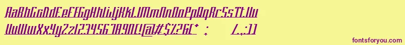 PlatformEightConnection Font – Purple Fonts on Yellow Background